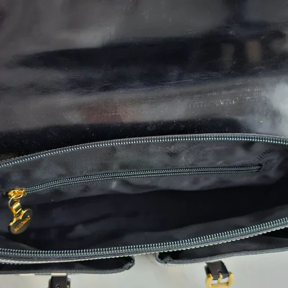 MOSCHINO Bag. Moschino by Redwall Vintage Cream & Black Striped Print - Picture 8 of 13